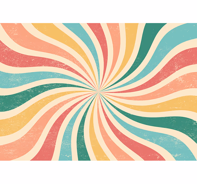 Fototapet 3d spiral fargebølger - Tenstickers