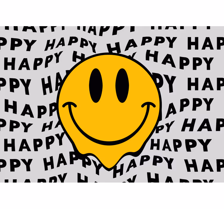 Smiley face budskap fototapet sagn - Tenstickers