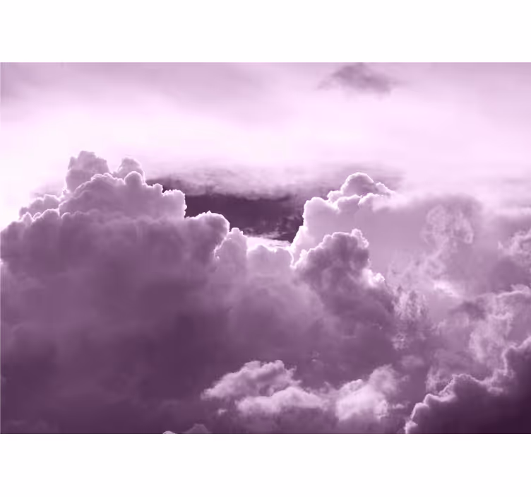 Lilla skyer naturlig estetisk Fototapet himmel - Tenstickers
