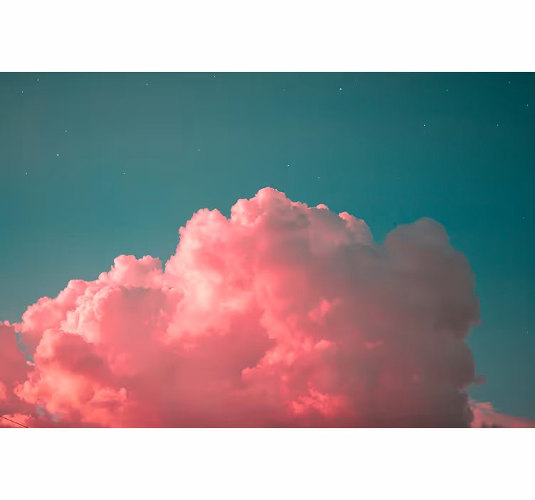 Drømmende rosa skyer Fototapet himmel - Tenstickers