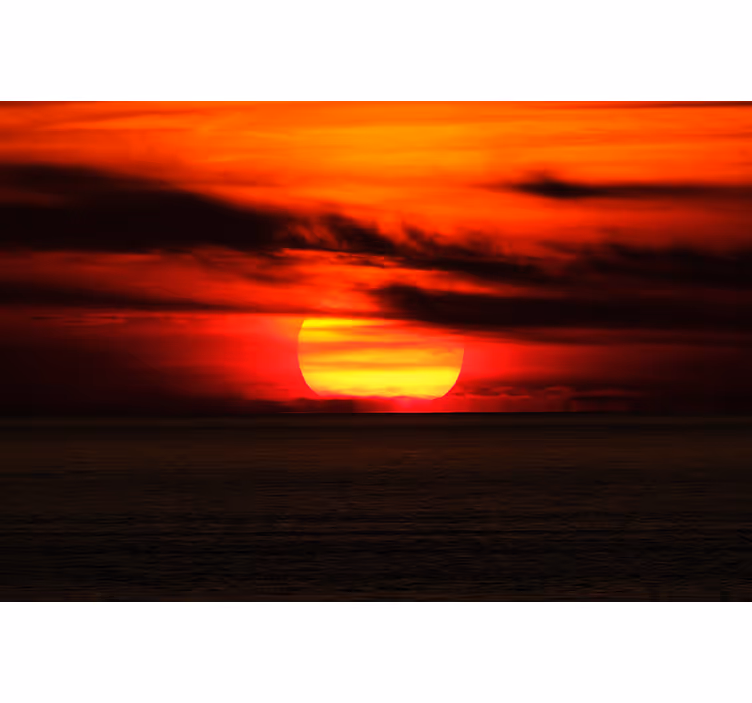 Fototapet himmel fargerik solnedgangsutsikt - Tenstickers