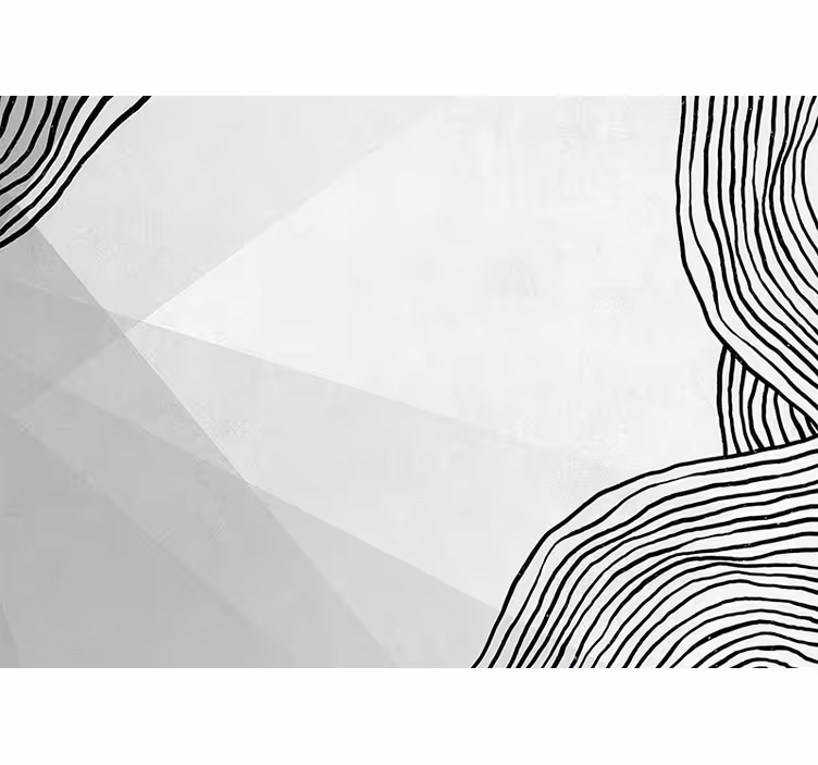 Fototapet abstrakt geometrisk linjekunst - Tenstickers