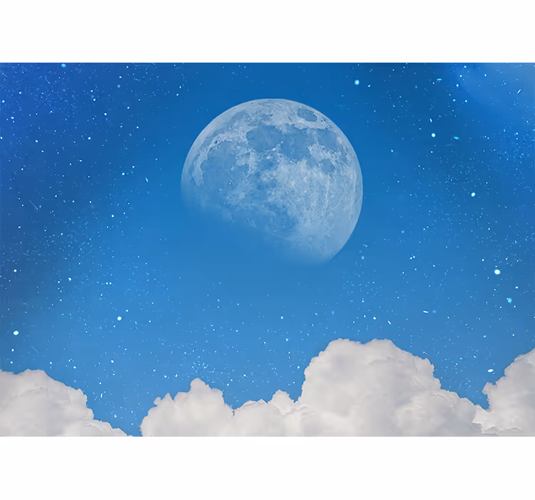 Fototapet verdensrommet lunar kveldsutsikt - Tenstickers