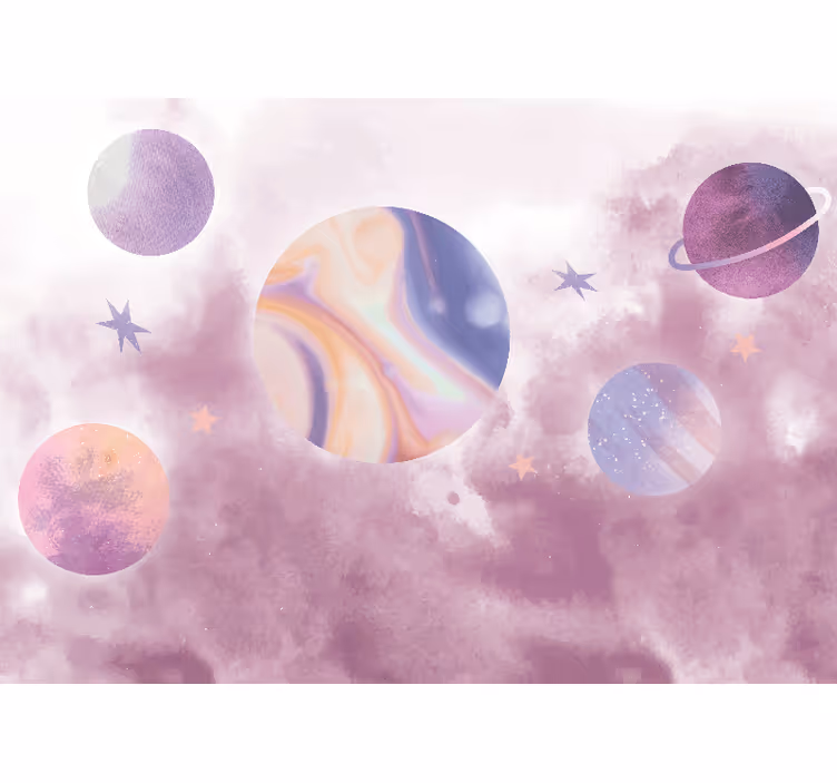 Fototapet verdensrommet himmelsk planetdesign - Tenstickers