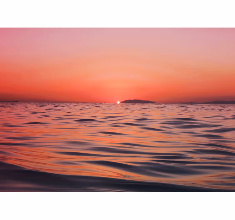 Fototapet sjø skumring over havet - Tenstickers