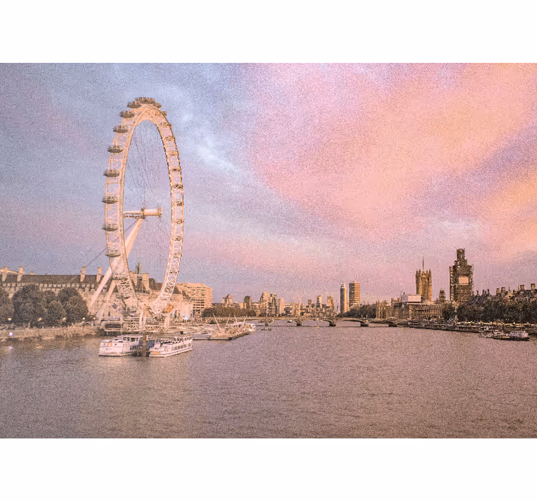 Fototapet london utsikt over london eye - Tenstickers