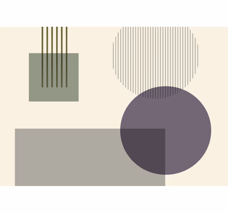 Fototapet abstrakt geometriske former lek - Tenstickers