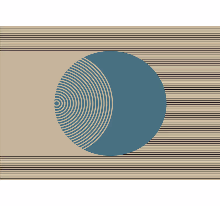 Geometrisk sirkelmønster fototapet abstrakt - Tenstickers