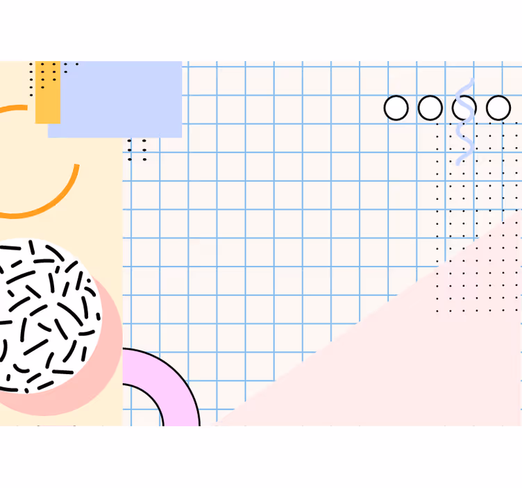 Fototapet abstrakt geometriske former konfigurasjon - Tenstickers