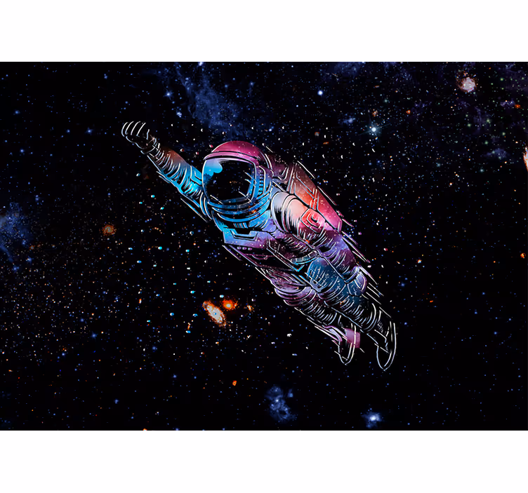 Astronaut i verdensrommet konsept fototapet verdensrommet - Tenstickers