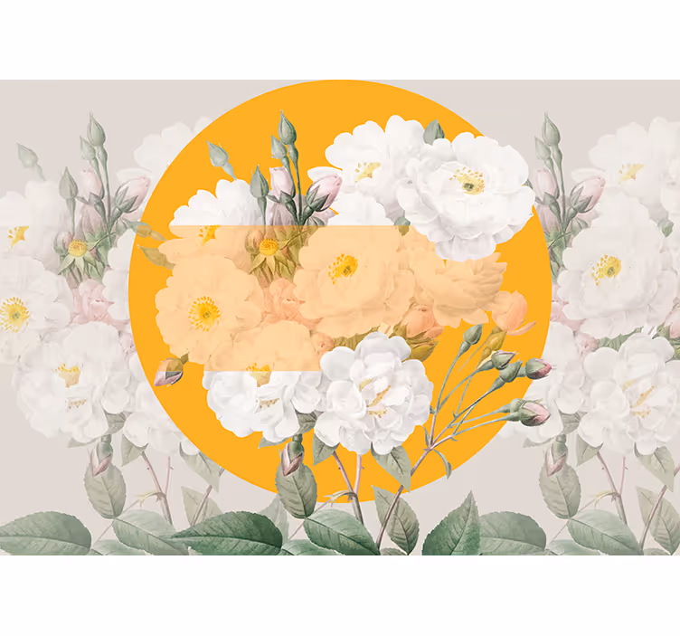 Fototapet blomster blomstrende blomsterkomposisjon - Tenstickers