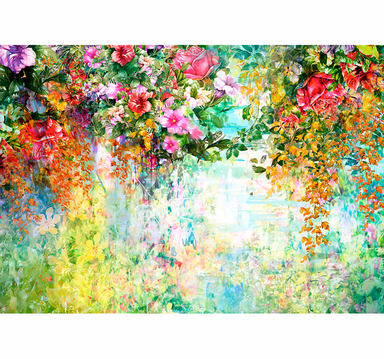 Fototapet blomster blomsterdesign - Tenstickers