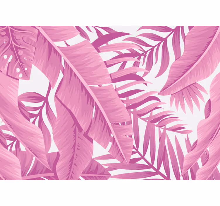 Rosa tropisk design fototapet natur - Tenstickers