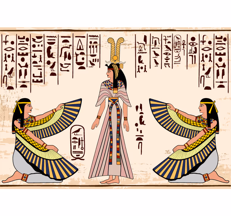 Egyptisk gudinne satet fototapet moderne - Tenstickers
