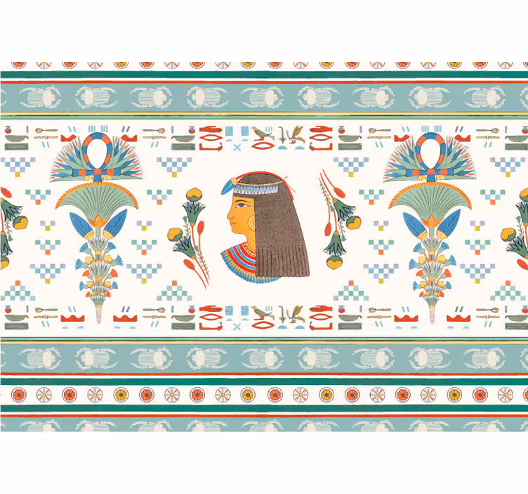 Fototapet kunst egyptisk kvinneprofil - Tenstickers
