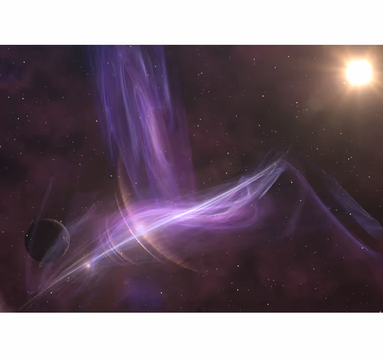 Fototapet verdensrommet kosmiske lilla virvler - Tenstickers