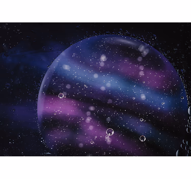 Fototapet abstrakt kosmisk bobleeffekt - Tenstickers