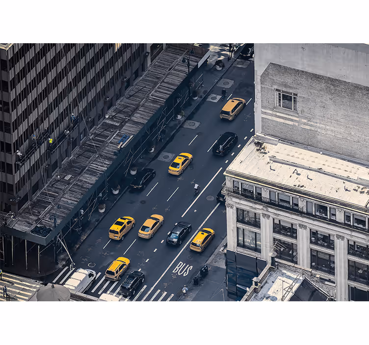 Travle gule drosjer fototapet New York - Tenstickers
