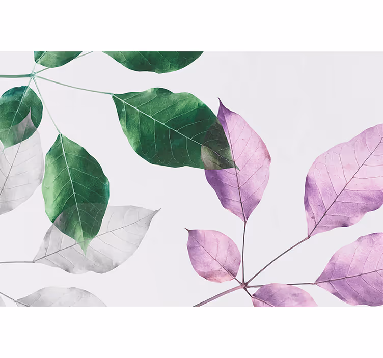 Fototapet natur med grønne botaniske detaljer - Tenstickers