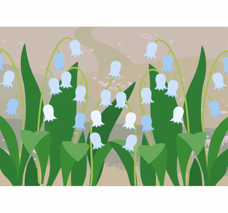 Fototapet blomster delikate blomsterblomstringer - Tenstickers