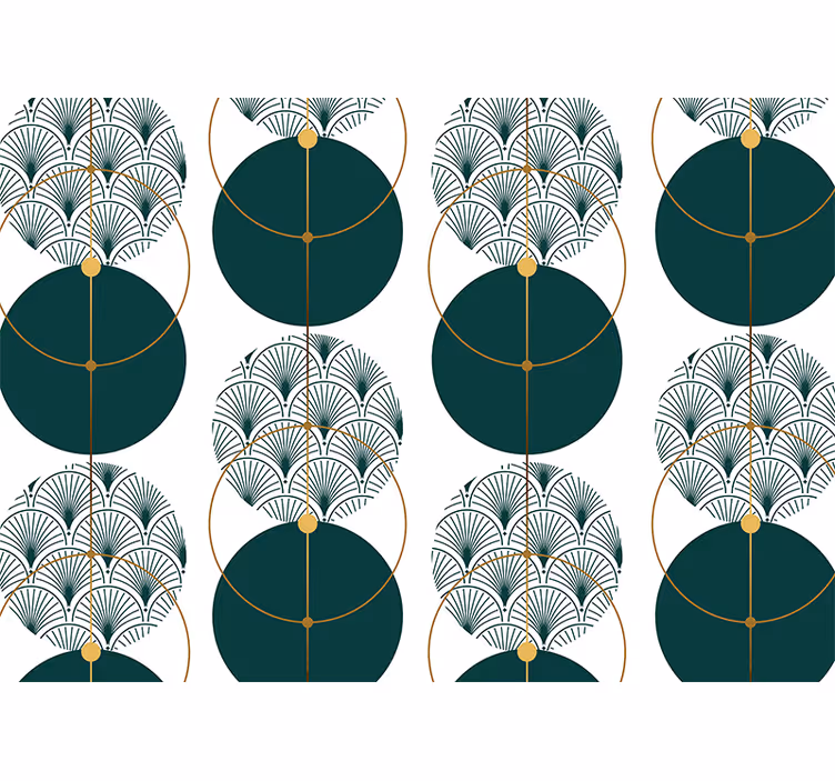 Fototapet tekstur geometriske vifte mønstre - Tenstickers