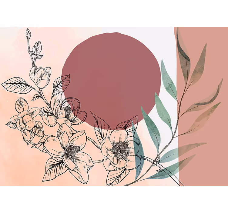 Rosa toner glamourstil fototapet abstrakt - Tenstickers