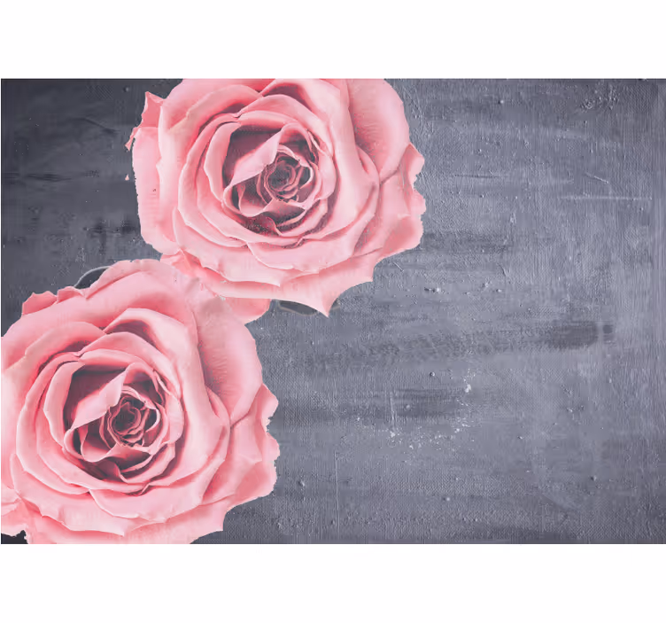 Fototapet blomster rosa roser detalj - Tenstickers
