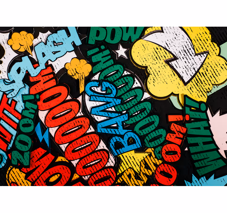 Fototapet urban kunst tegneserie lyder - Tenstickers