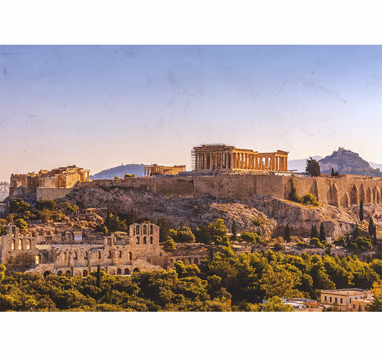 Akropolis i aten fototapet byer - Tenstickers