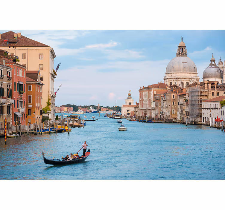Fototapet byer venezia gondolscene - Tenstickers
