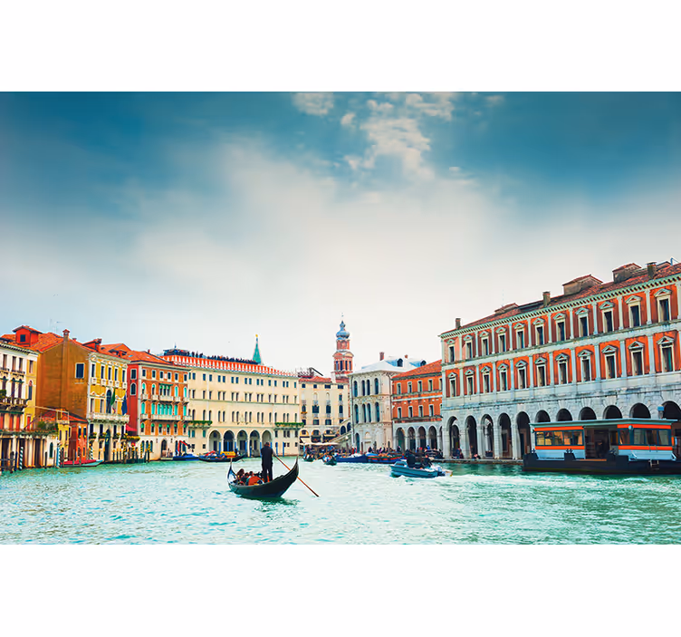 Fototapet byer venezia vannveier perspektiv - Tenstickers