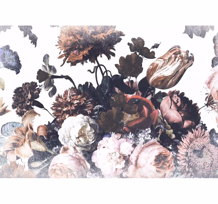 Fototapet blomster blomsterdekorasjon design - Tenstickers
