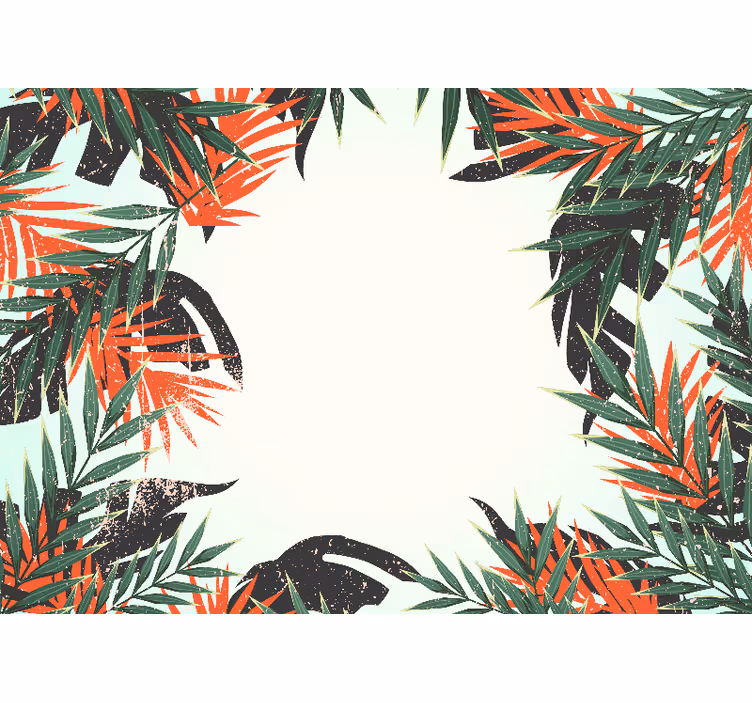 Fototapet natur store tropiske blader - Tenstickers