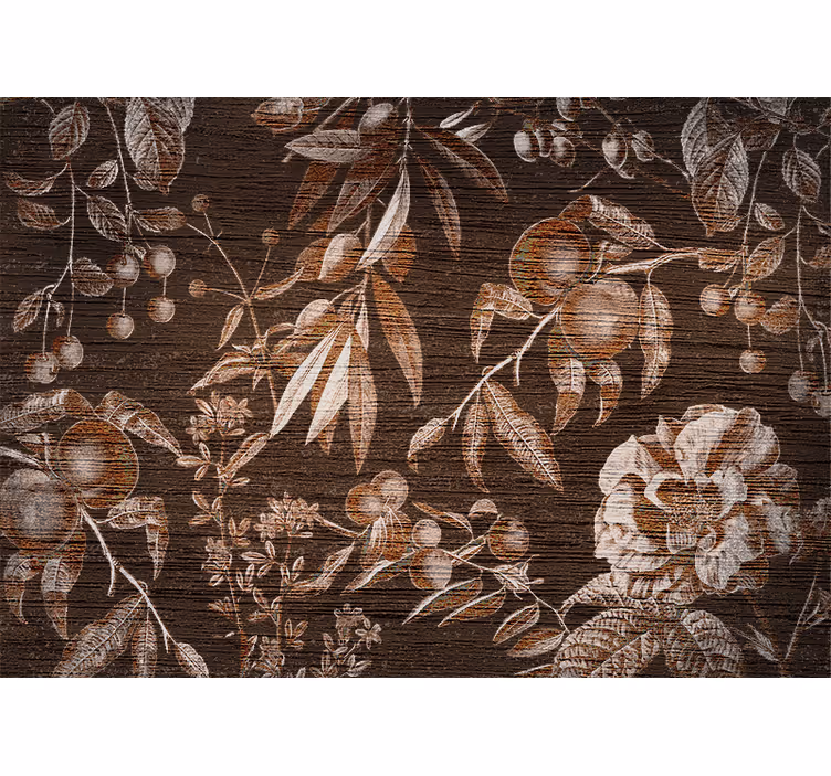 Fototapet blomster kunstnerisk design - Tenstickers