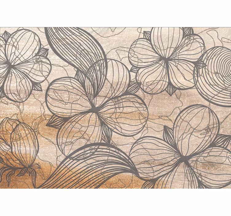 Fototapet blomster elegante blomsterdesign - Tenstickers