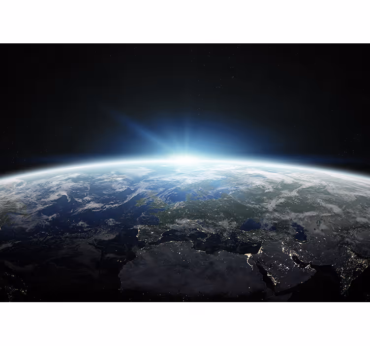 Romdesign planet jorden fototapet verdensrommet - Tenstickers