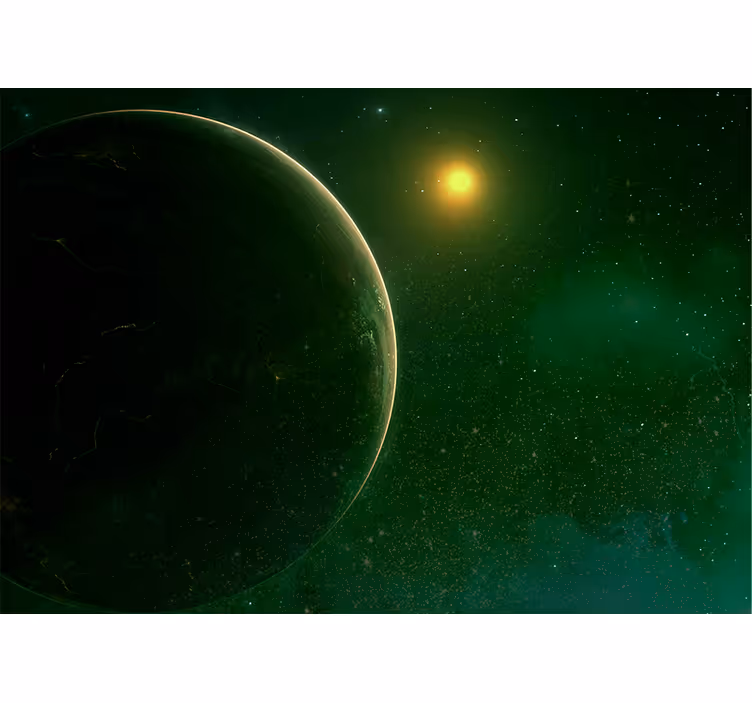 Fototapet verdensrommet planetarisk himmelscene - Tenstickers