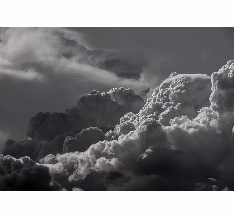 Svart og hvit himmel med skyer Fototapet himmel - Tenstickers