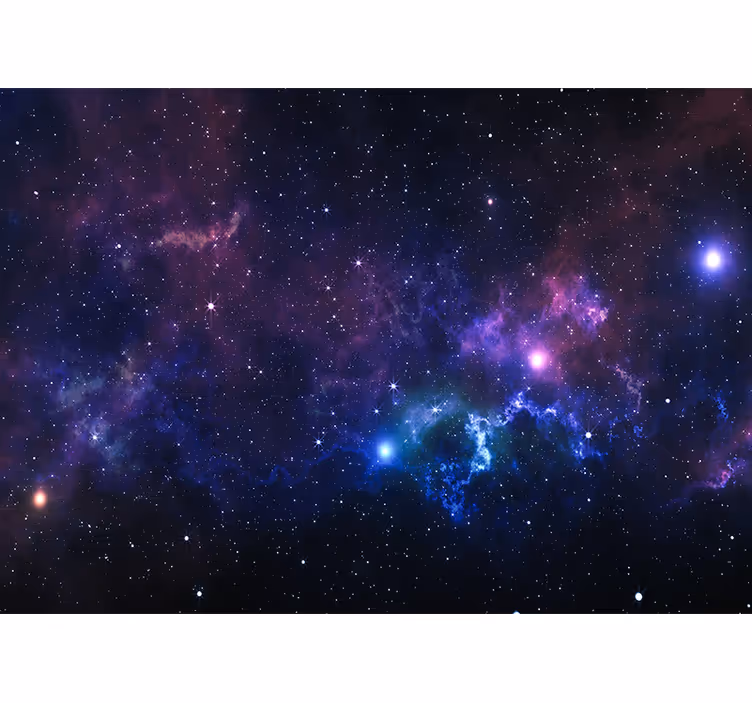 Univers med tusenvis av stjerner fototapet verdensrommet - Tenstickers