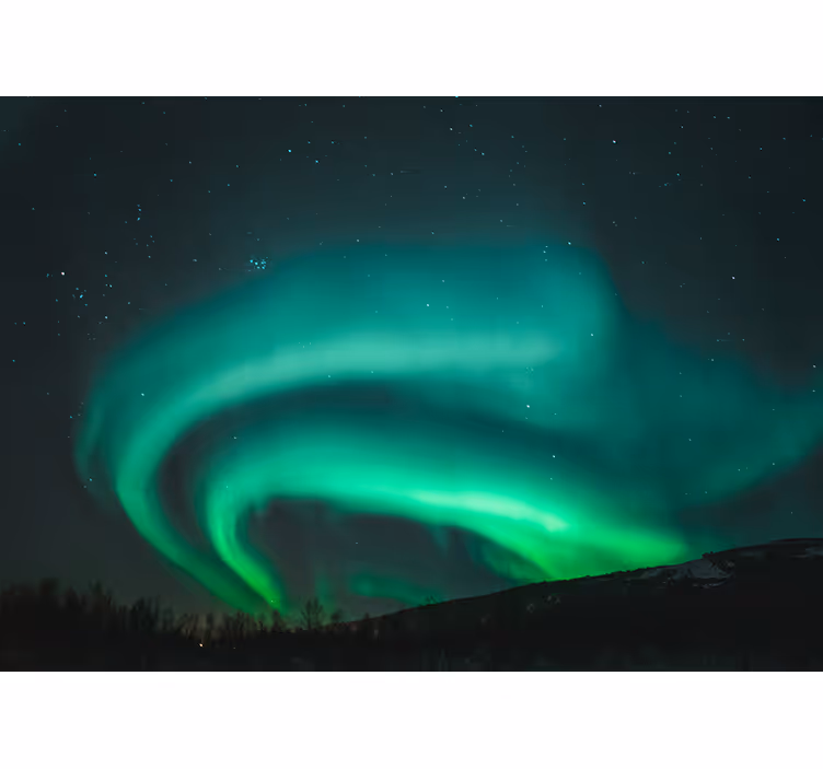 Fototapet natur aurora borealis utstilling - Tenstickers