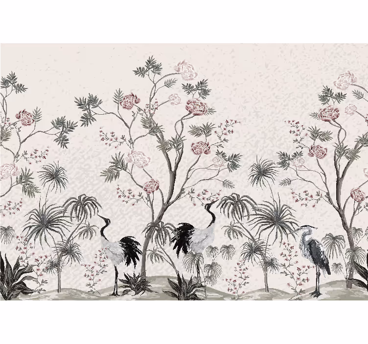 Fototapet dyr elegant hegre scene - Tenstickers