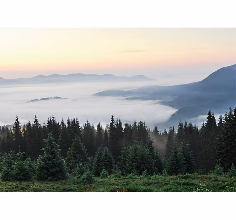 Fototapet landskap ro i fjellandskapet - Tenstickers