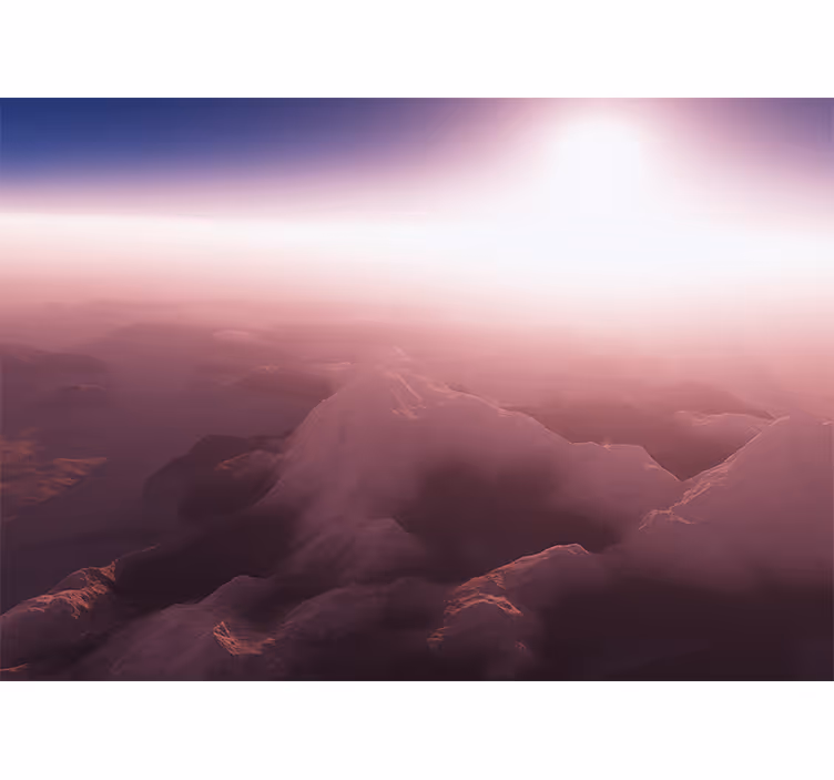 Fototapet fjell rolig fjelltoppen - Tenstickers