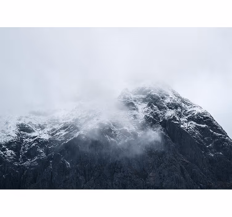 Fototapet fjell isbreen på toppen av fjellet - Tenstickers