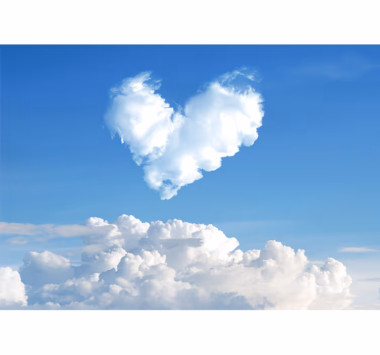 Himmelhjertefotografering Fototapet himmel - Tenstickers