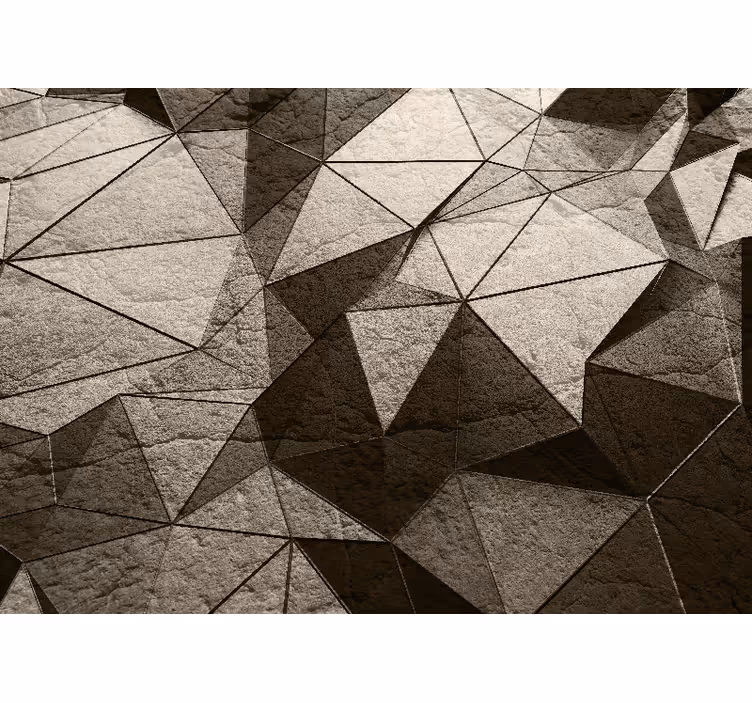 Geometriske betongpaneler fototapet 3d - Tenstickers