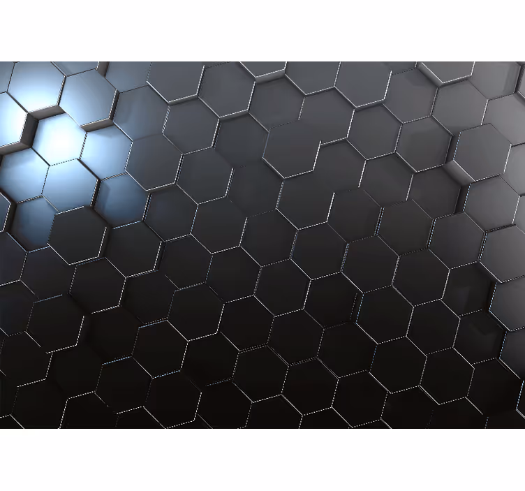 Grå ombre geometriske paneler fototapet 3d - Tenstickers
