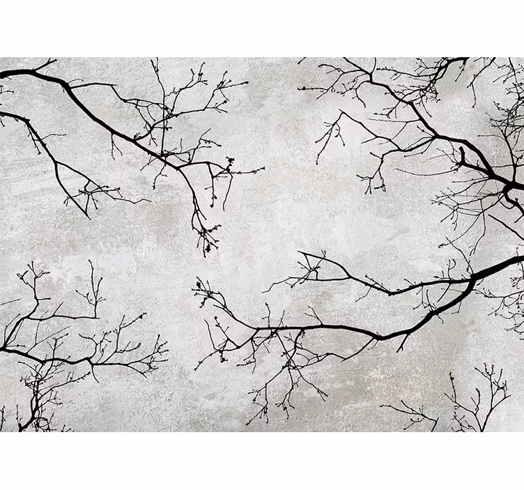 Gren silhuett design fototapet natur - Tenstickers