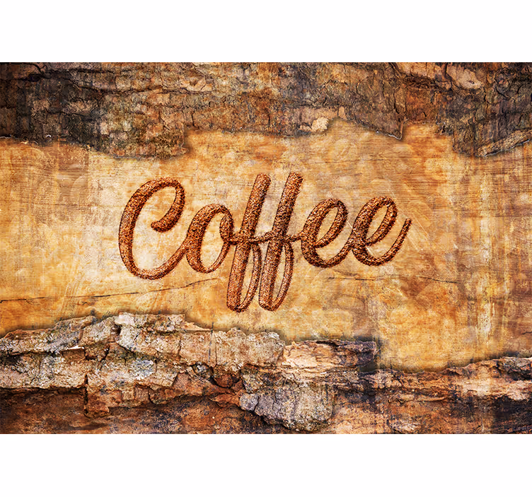 3d vintage kaffe fototapet moderne - Tenstickers