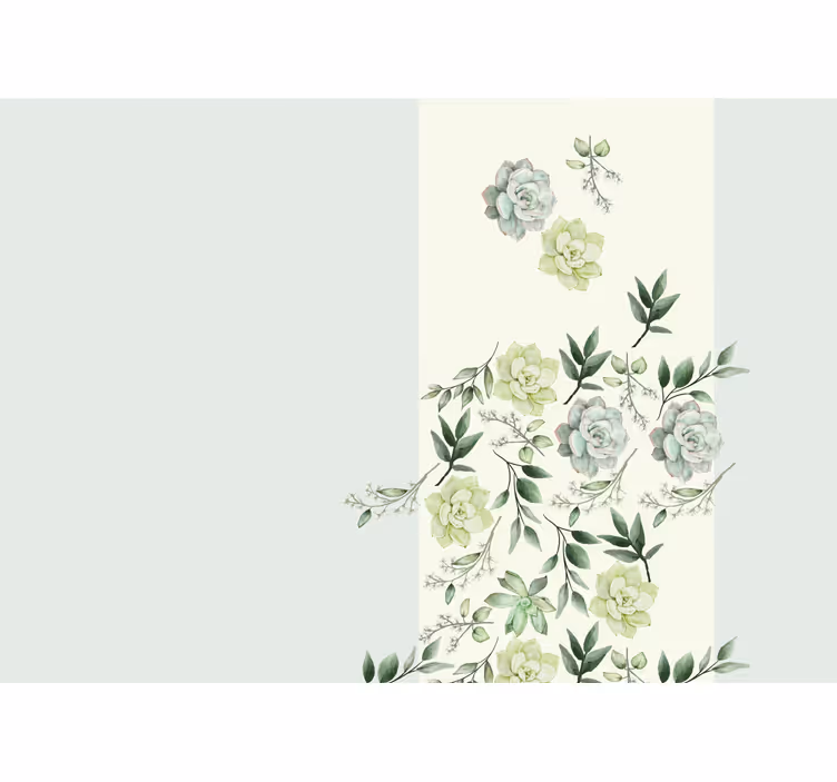 Fototapet blomster saftig blomsteroppsett - Tenstickers